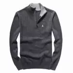 polo pulls hommes manche longue boutique mode reduction affaires gris r